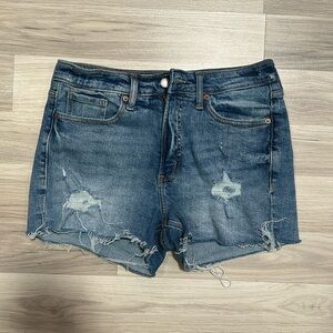 Old Navy High Rise Denim Distressed Shorts Size 8